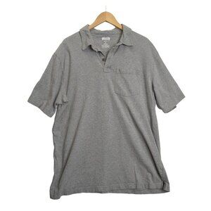 Duluth Trading Co Polo Shirt Mens XL Longtail T Short Sleeve Gray